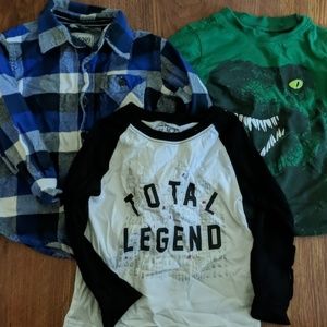 Lot of 3 2T long-sleeve shirts